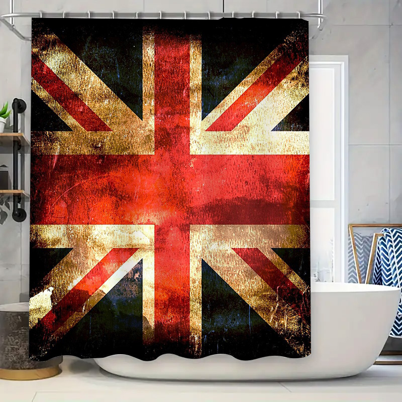 Home Textiles Uk - Занавеска для душа с британским флагом,
