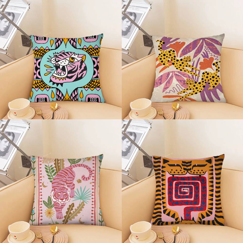 Home Textiles Egypt - Наволочка с абстрактным изображением тигра и