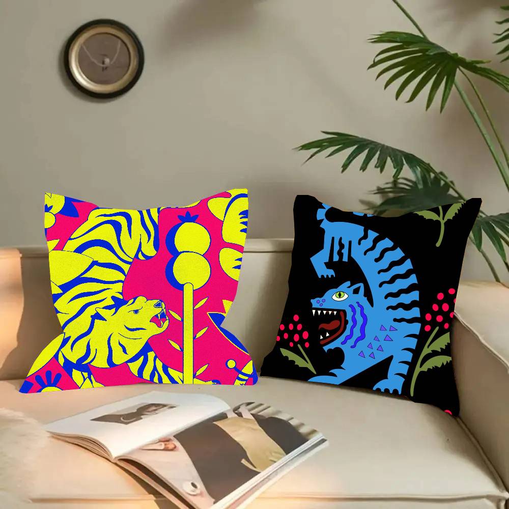 Home Textiles Egypt - Наволочка с абстрактным рисунком тигра и