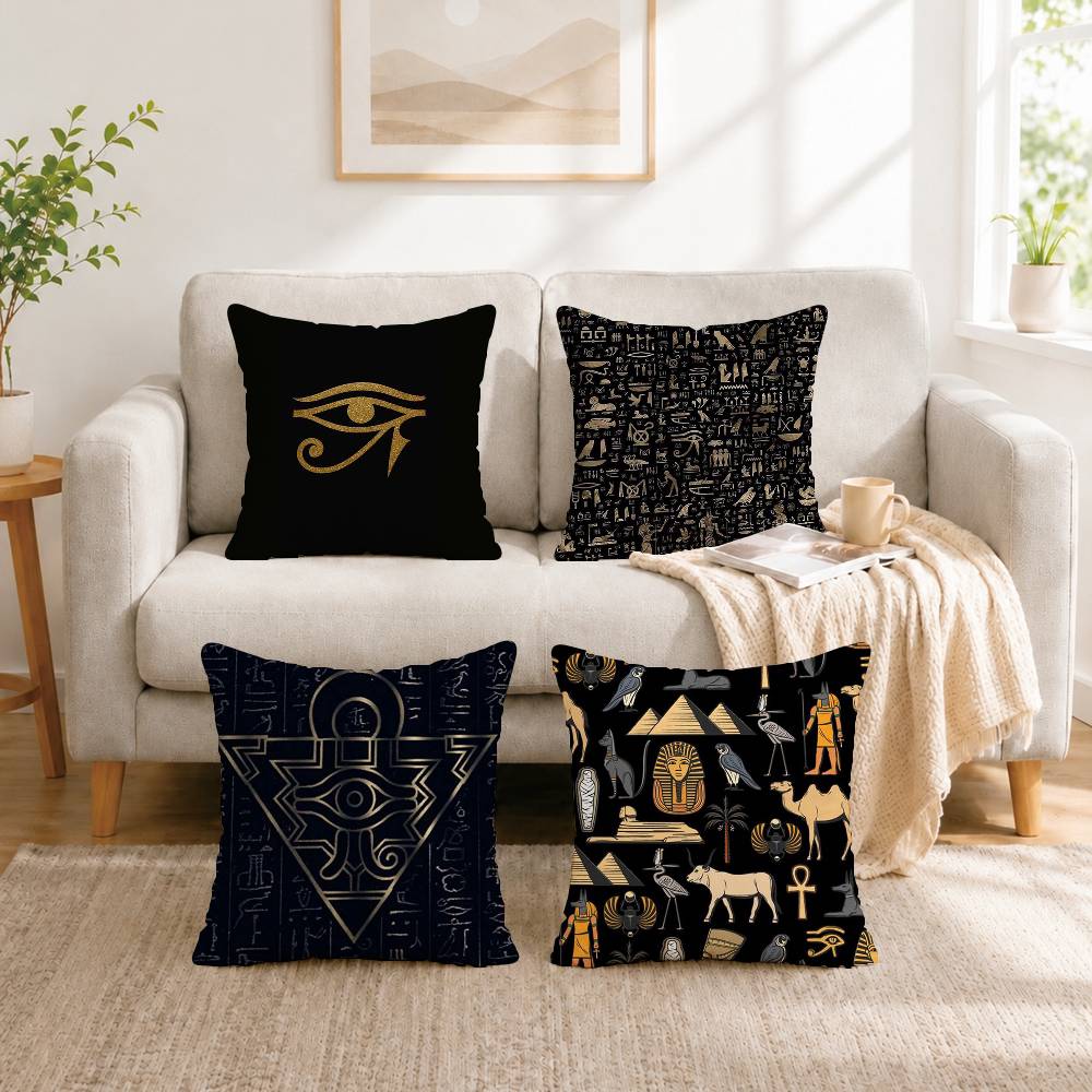 Home Textiles Egypt - Двусторонняя наволочка с гипоглифами Древнего Египта,