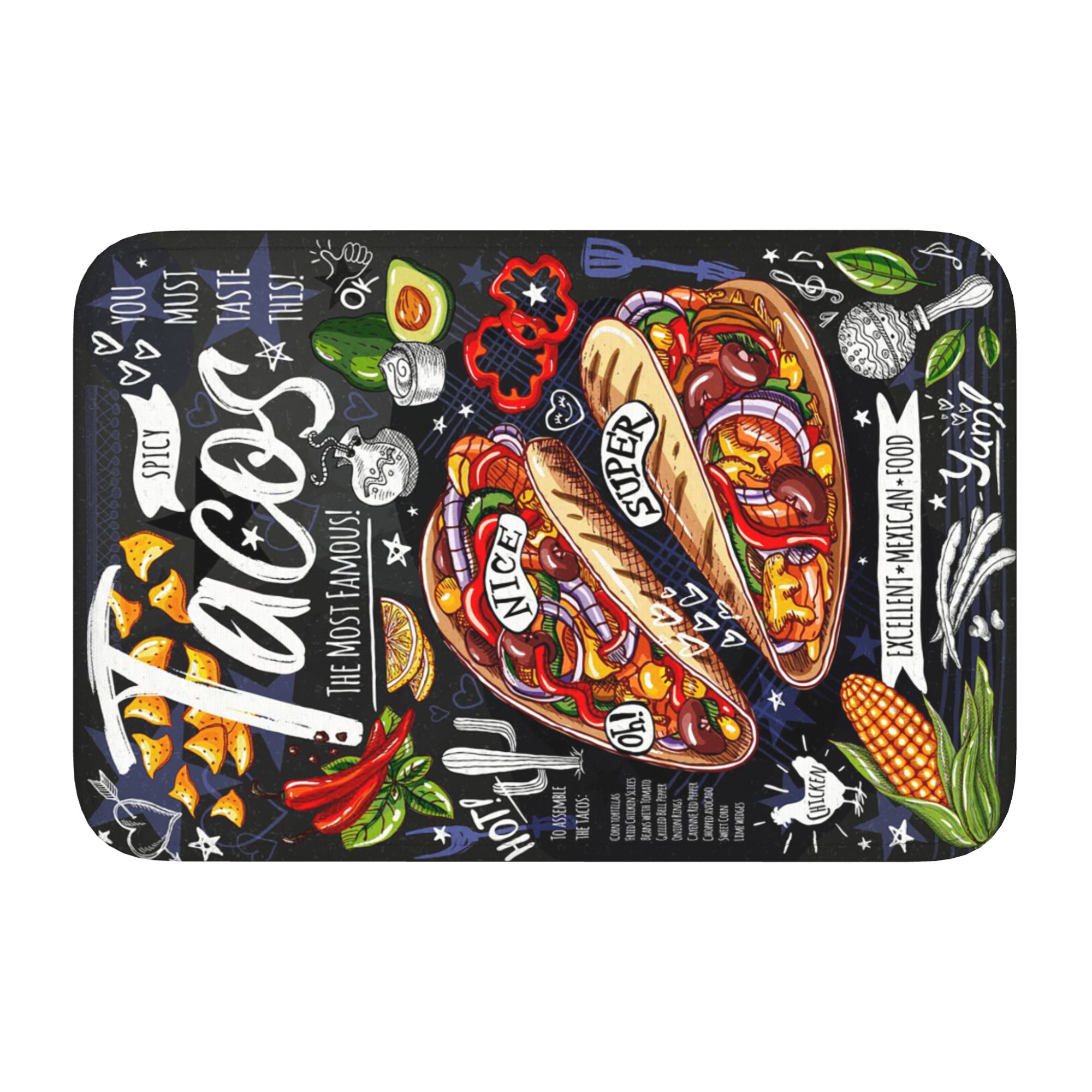 Home Textiles Classic Fashion - Модный коврик с рисунком Super Burger,