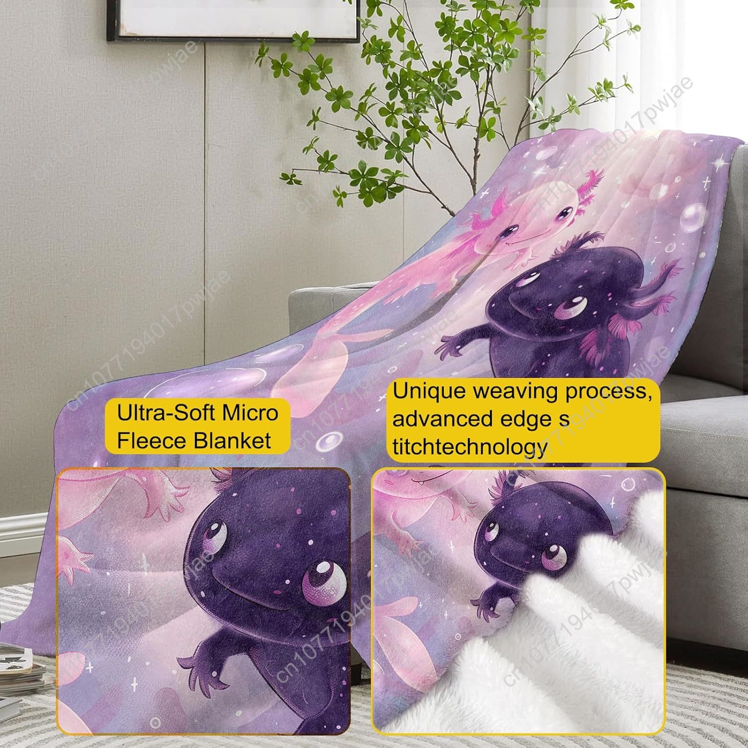 Одеяло Axolotl, милые фланелев – обзор и цена Home Textiles & Decorations