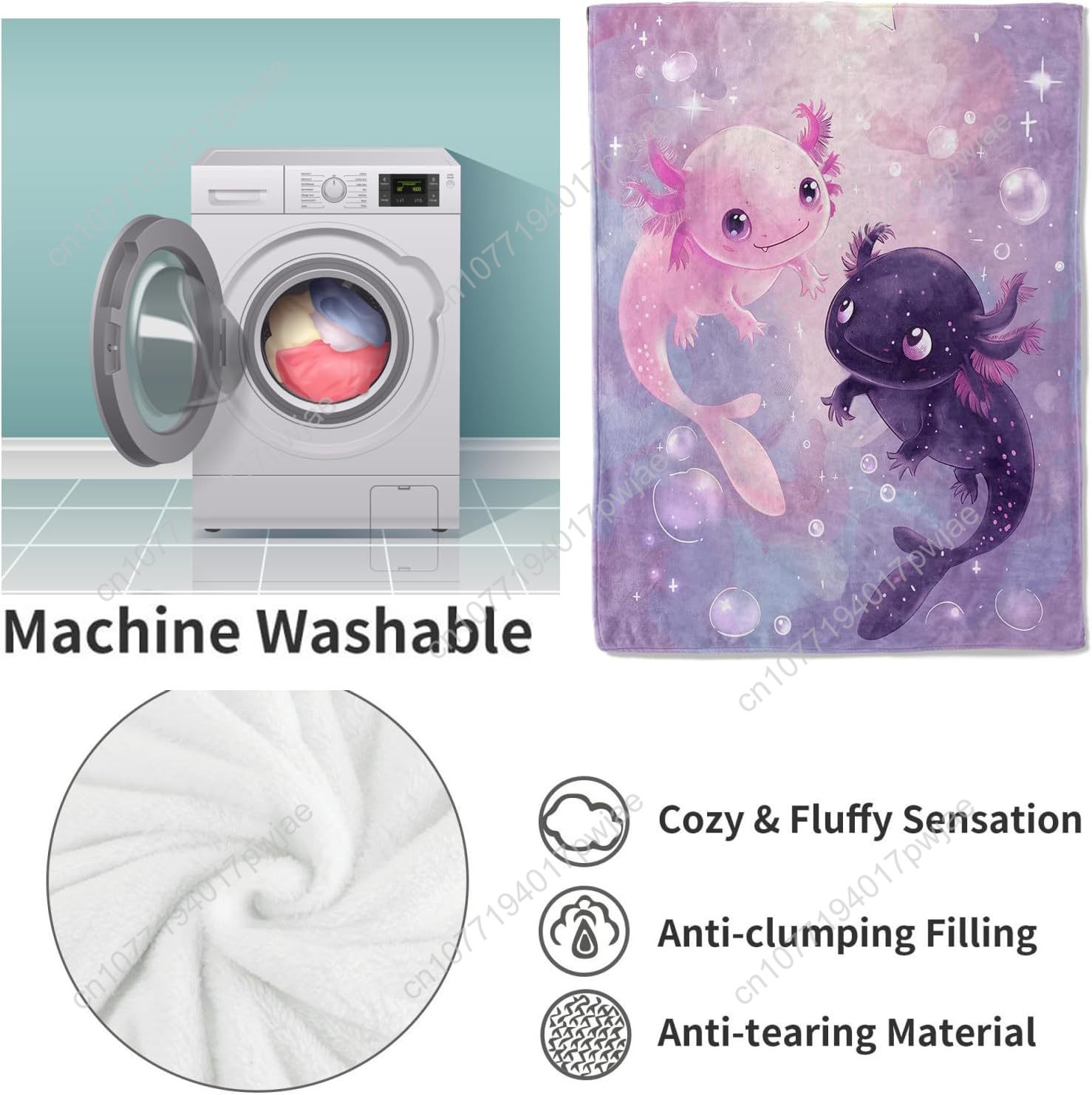 Одеяло Axolotl, милые фланелев – обзор и цена Home Textiles & Decorations
